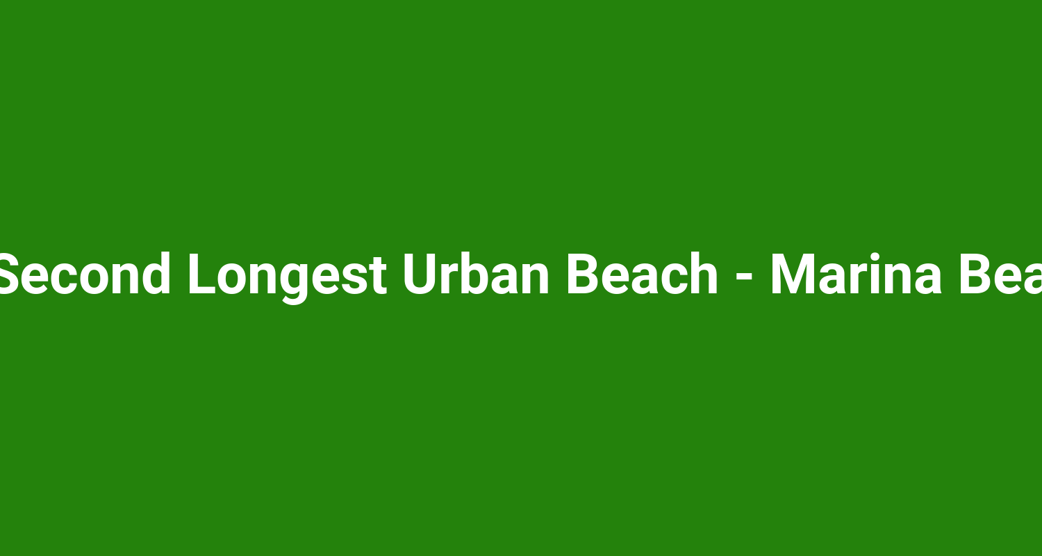 WorldS Second Longest Urban Beach  Marina Beach Point