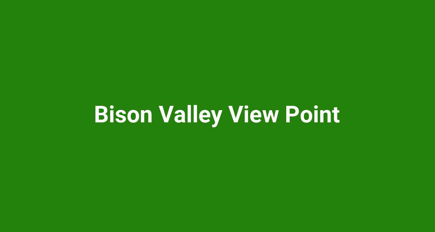 Bison Valley View Point