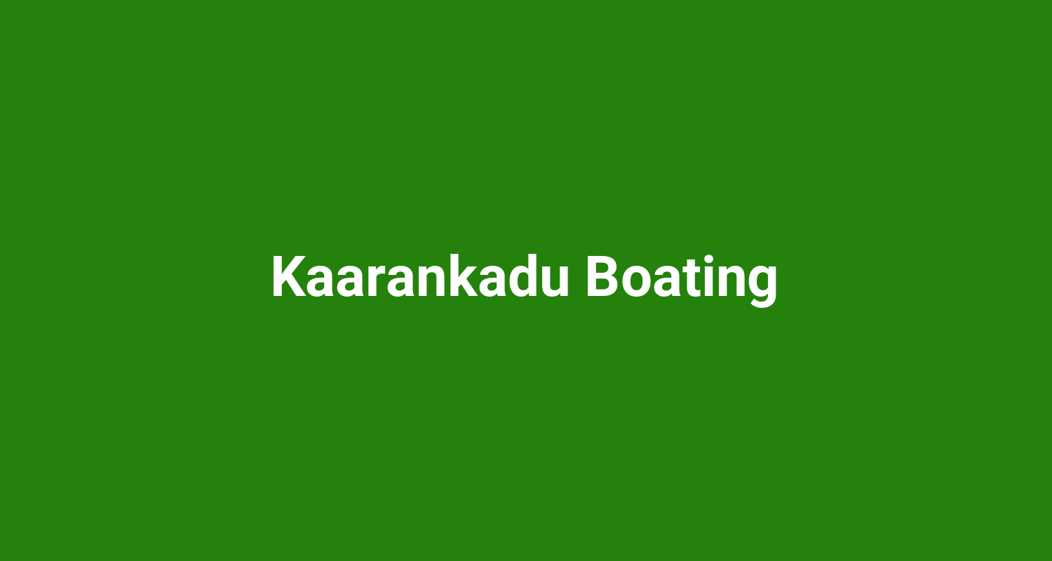 Kaarankadu Boating