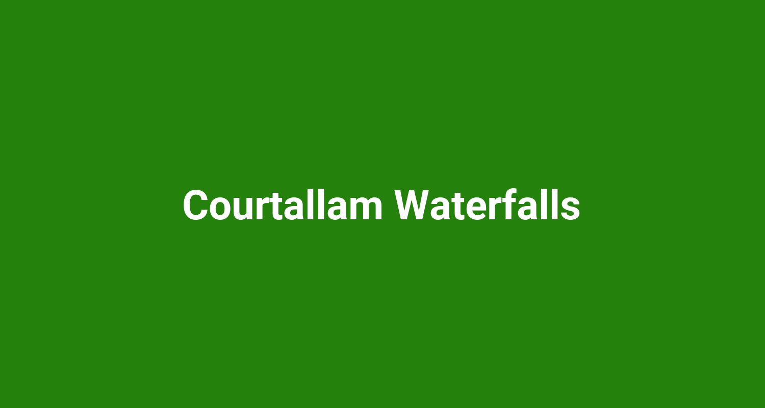 Courtallam Waterfalls