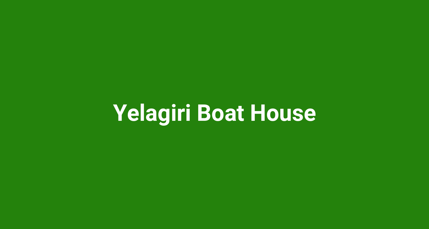 Yelagiri Boat House