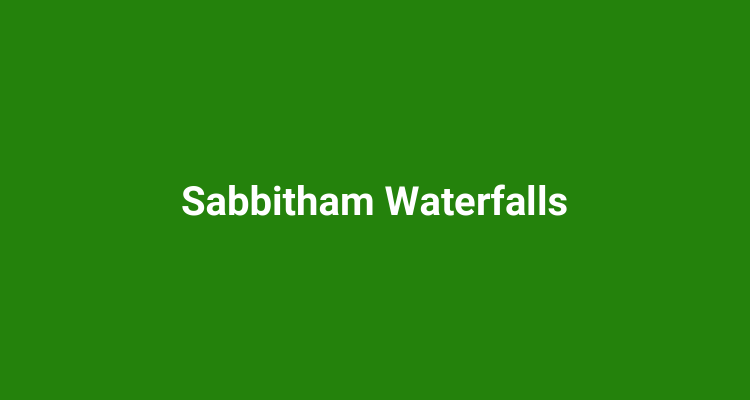 Sabbitham Waterfalls