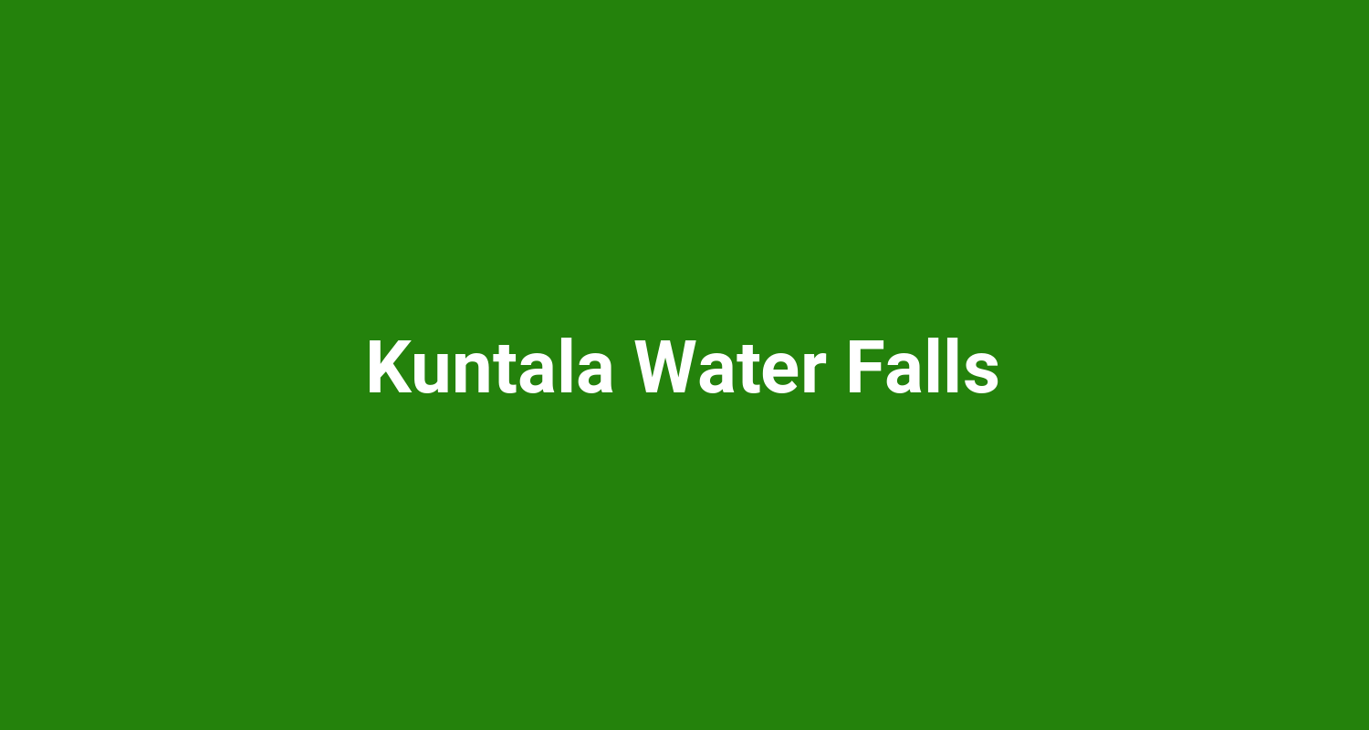 Kuntala Water Falls