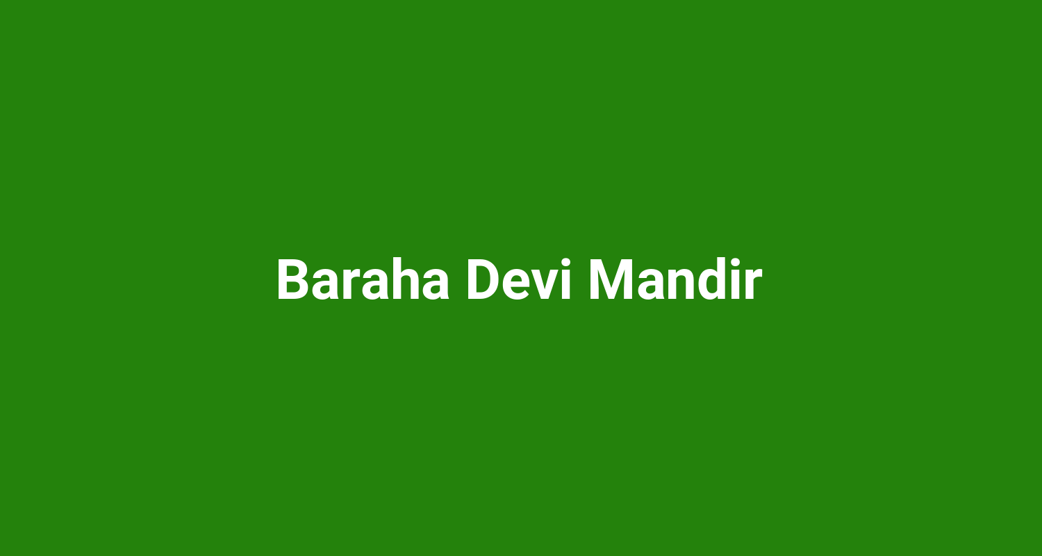 Baraha Devi Mandir
