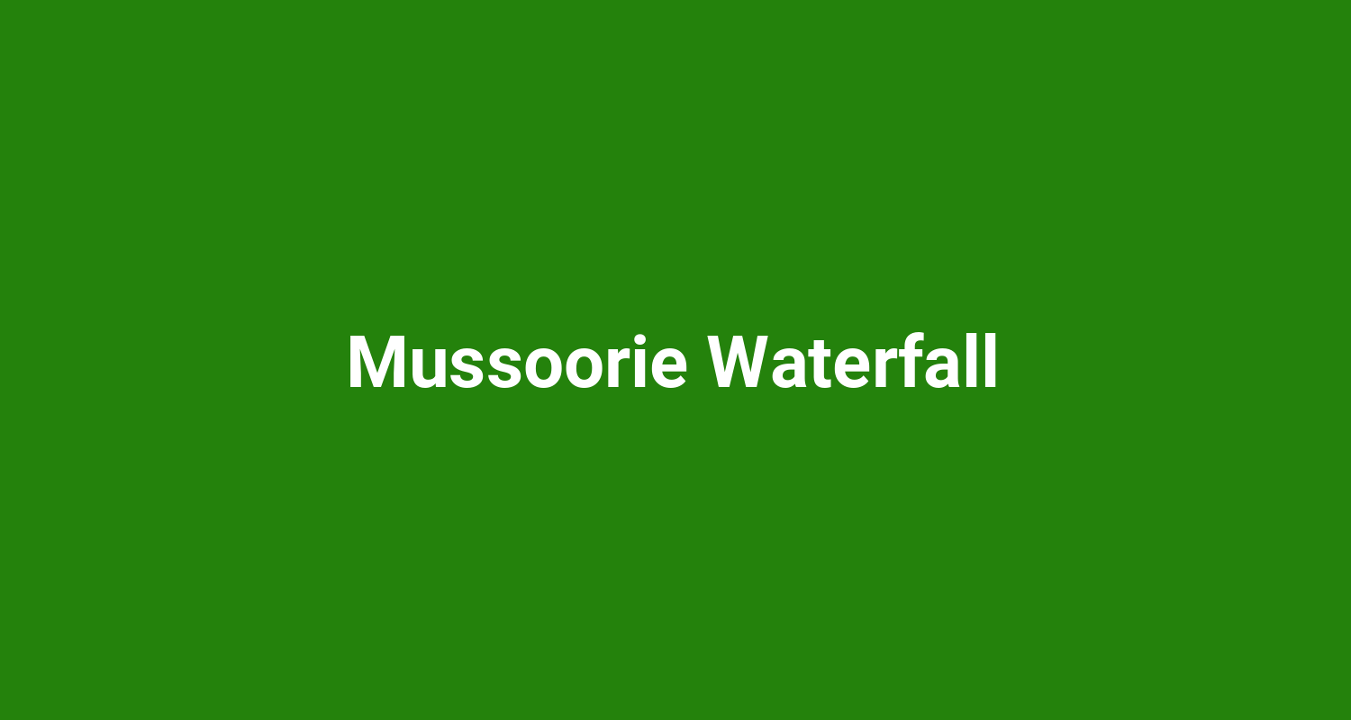 Mussoorie Waterfall