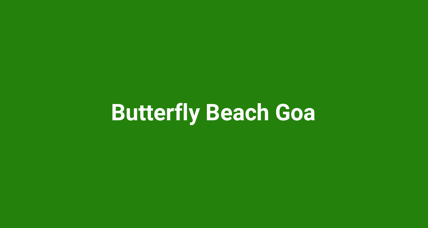 Butterfly Beach Goa