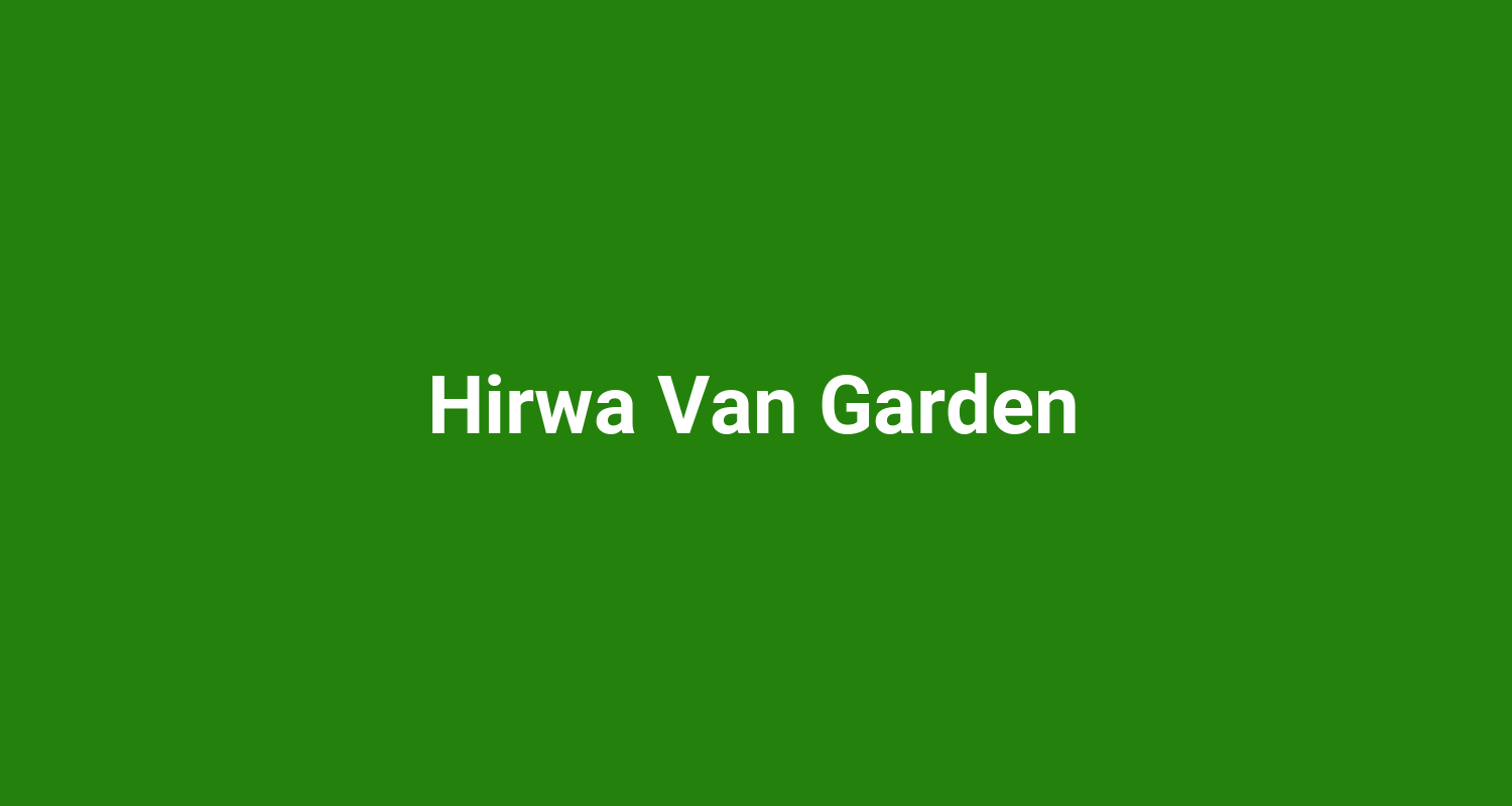 Hirwa Van Garden