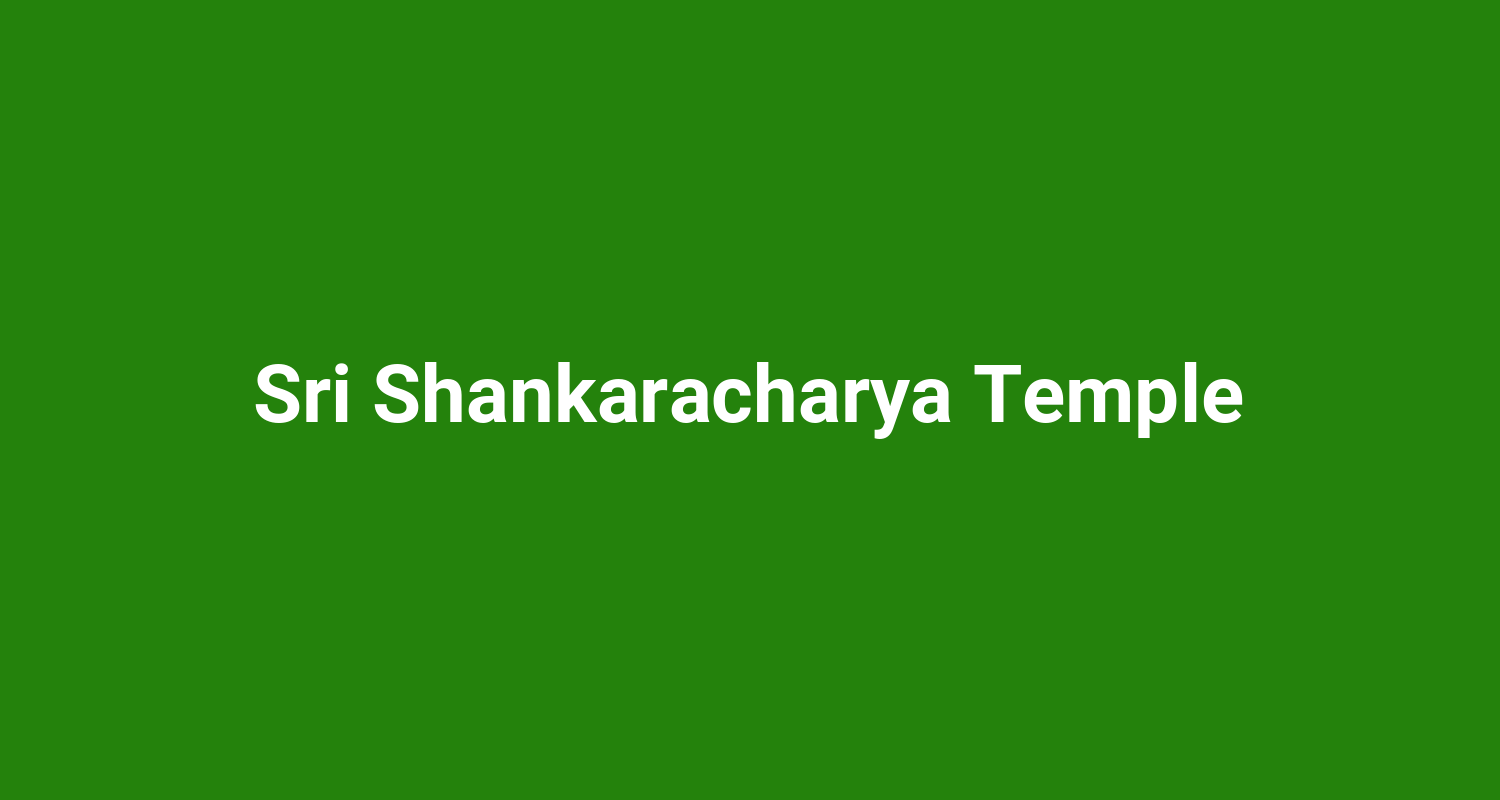 Sri Shankaracharya Temple