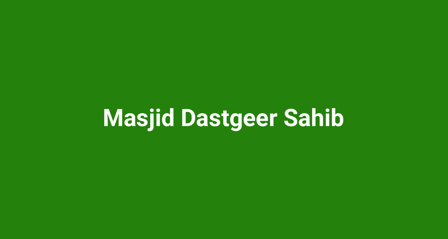 Masjid Dastgeer Sahib