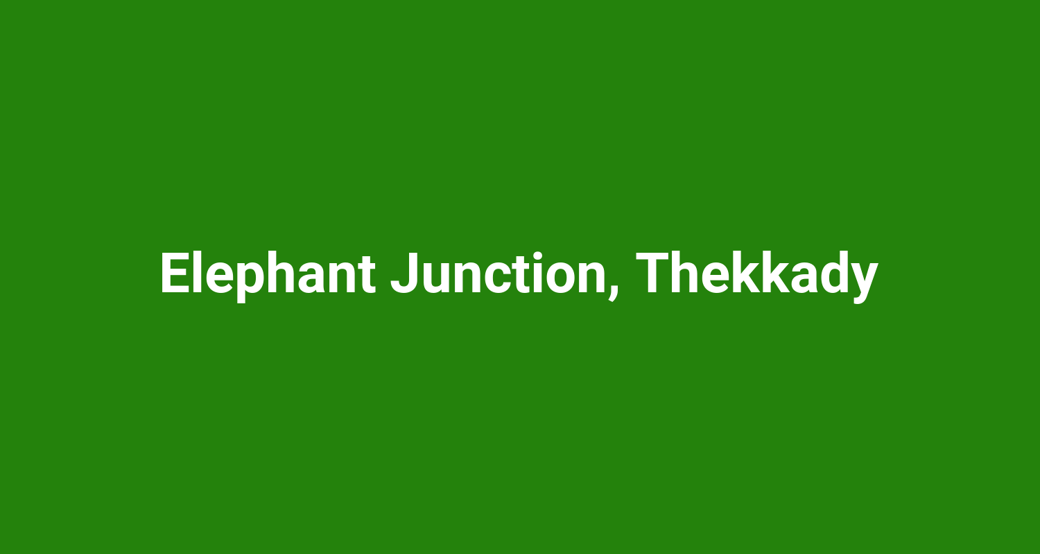 Elephant Junction, Thekkady