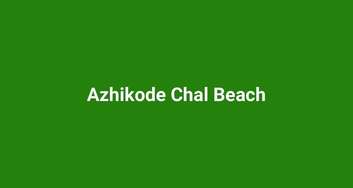 Azhikode Chal Beach