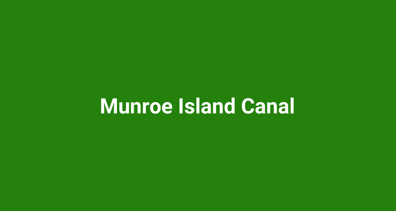 Munroe Island Canal
