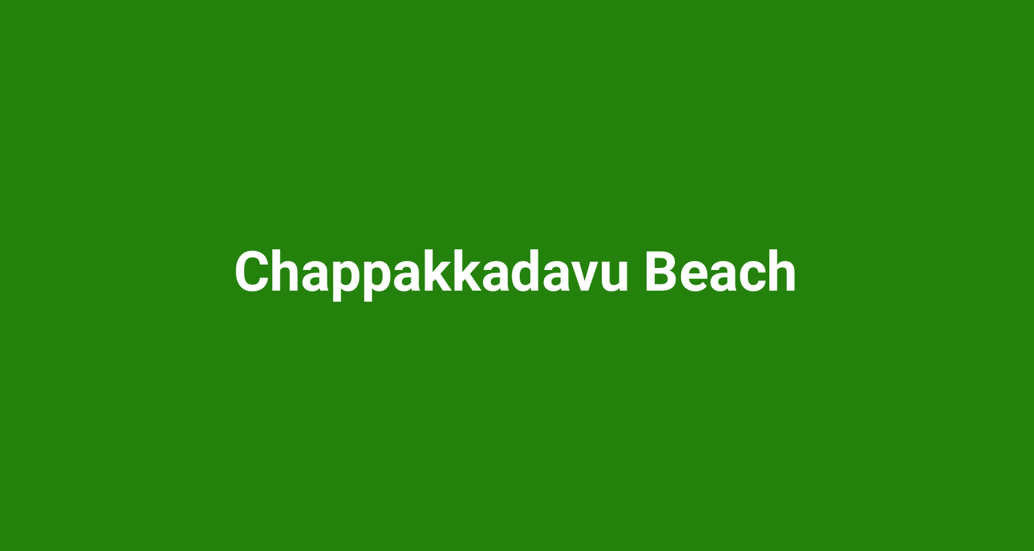 Chappakkadavu Beach