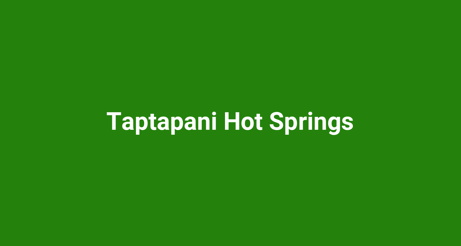 Taptapani Hot Springs