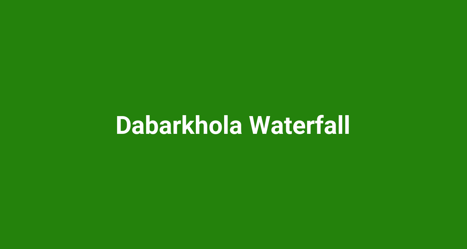 Dabarkhola Waterfall