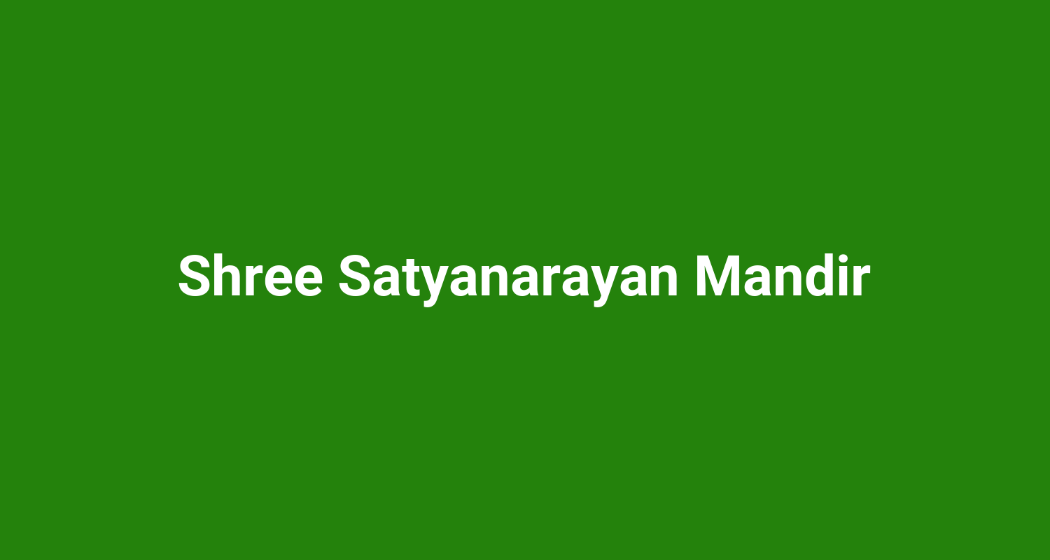 Shree Satyanarayan Mandir